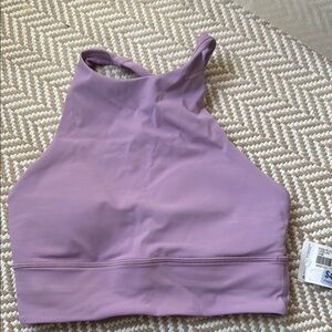 Purple High-Neck Sports Bra